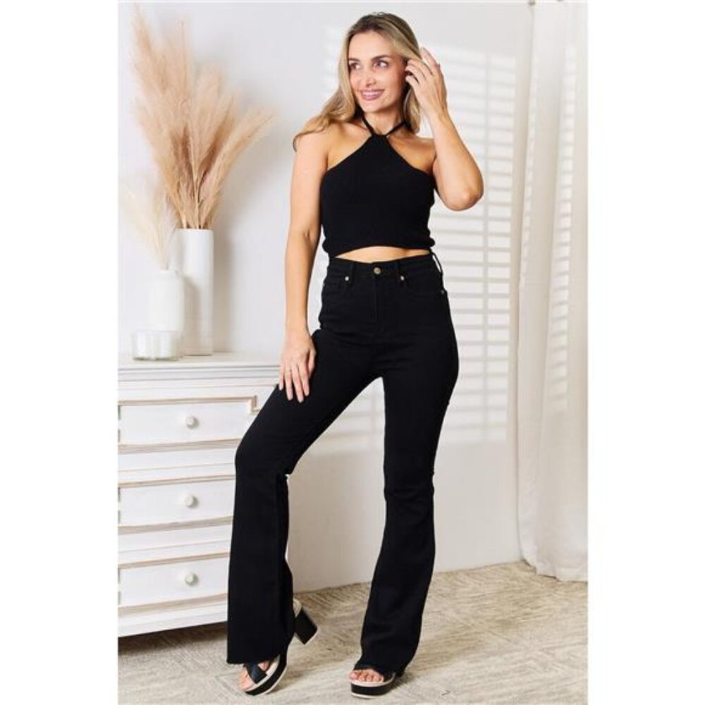 Basic Bae Halter Neck Ribbed Cropped Knit Top - Picture 4 of 4